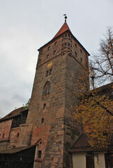 Fototapeta na wymiar Gate Tower (Tiergartnertor) in Nuremberg, Germany
