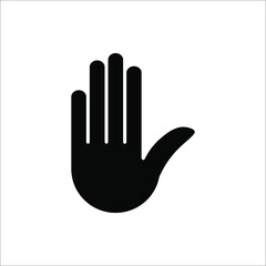 Hand icon vector, filled flat sign, solid pictogram isolated on white, logo illustration