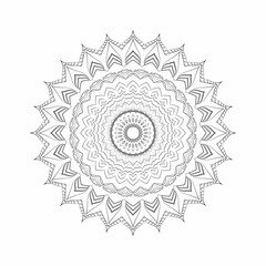 Round mandala for Design Coloring book page antistress