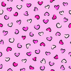 abstract love seamless pattern. pink heart pattern. valentine background. good for fabric, wallpaper, background, backdrop, dress, textile, fashion, etc.