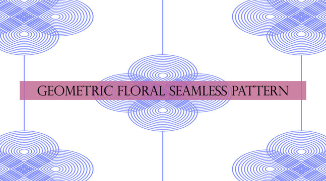 Geometrical floral design seamless pattern graphic design template vector illustration