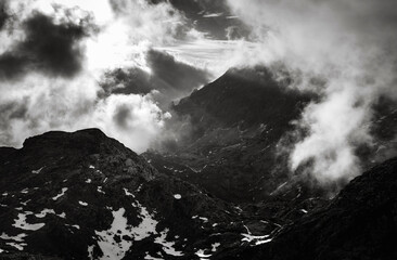 Hectic foggy day in the Julian Alps