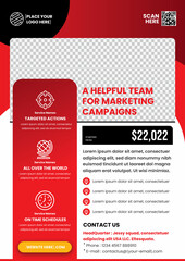 a4 flyer template, modern template, in red color, and modern design, perfect for creative professional business	 Style 3