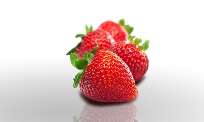 Fresh tasty sweet strawberry on the desk
