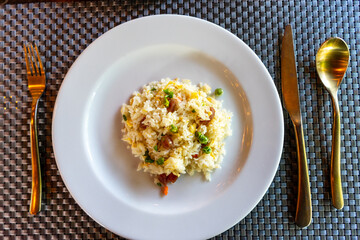Fried rice in morning breakfast.