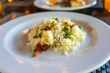 Fried rice in morning breakfast.