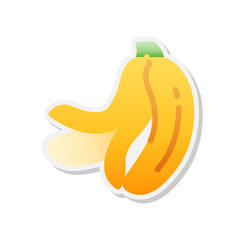 Banana sticker icon, Vector, Illustration.