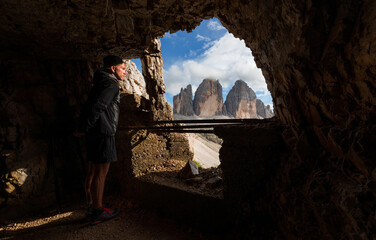 Tre Cime di Lavaredo on a beautiful summer afternoon