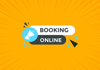 Booking online button. Online Booking
