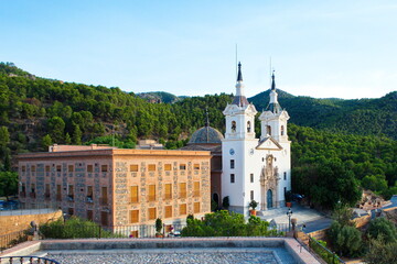 Beautiful baroque facade of the Sanctuary of the Virgen de la Fuensanta, patron saint of Murcia, located in Algezares