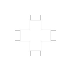 Fototapeta premium pipe connection icon illustration design