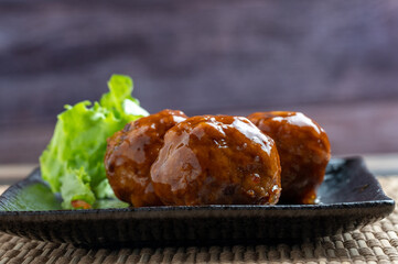 肉団子の甘酢あんかけアップ
