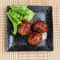 肉団子の甘酢あんかけアップ
