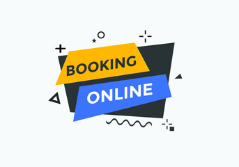 Booking online button. Booking online web template
