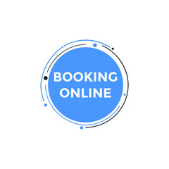 Booking online button. Booking online web template
