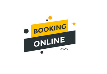 Booking online button. Booking online web template
