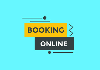 Booking online button. Booking online web template
