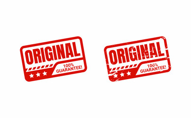 original 100 percent guarantee stamp. business vector icon 