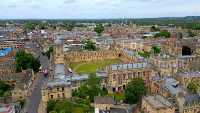 Amazing Christ Church University in Oxford from above - travel photography
