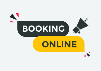 Booking online button. Booking online web template
