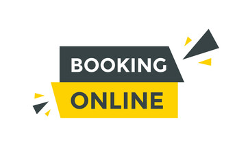Booking online button. Booking online web template

