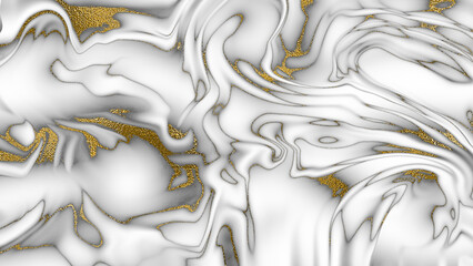 Natural tiles stone in seamless glitter pattern and luxurious. White and gold luxury marble texture background. Marble rock texture white and golden ink pattern liquid swirl paint white gold