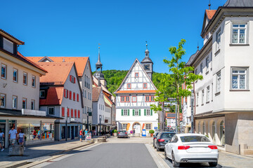 Obraz premium Rathaus, Künzelsau, Deutschland 