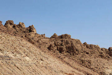 Fototapeta na wymiar Dead Sea, Jordan - mountain and rocks 