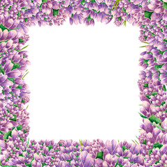 Handdrawn lavender flowers. Watercolor purple lavender frame boarder. Scrapbook design, typography poster, invitation, label, banner and card.