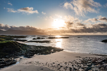 The beautiful beach next to Rossbeg harbour in County Donegal - Ireland