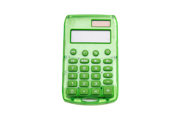 Obraz premium Calculator with blank display isolated cutout on white background