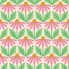 Vector flowers seamless pattern background. Perfect for fabric, scrapbooking, wallpaper projects.