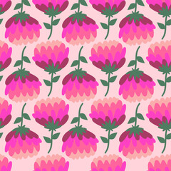 Vector flower seamless pattern background. Perfect for fabric, scrapbooking, wallpaper projects.