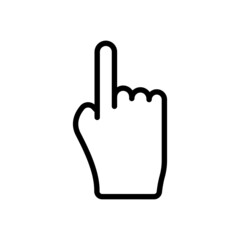 hand click icon vector. Hand Gesture Icon. Line icon style. Simple design illustration editable