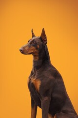 Fototapeta na wymiar studio shot of a cute dog posing on a background