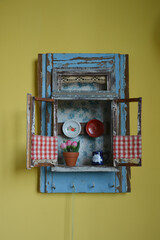 old window model with decoration