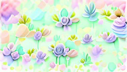 Pastel flower nature pride background suitable for graphic design, auspicious event, festival, illustration, fill in text