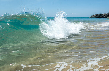 Ocean and Beaches, blue water and sand