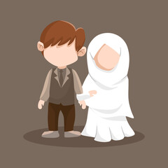 Muslim Wedding Couple