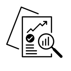 Document like auditing. concept of auditor, fax, seo, scrutiny, annual verification, evaluation icon