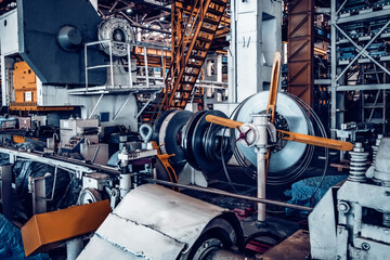 Close up of Industrial machine at factory close