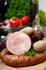 homemade sausage and vegetables