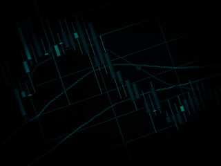 FINANCIAL SERVICE concept with Data analyzing in Forex, Commodities, Equities, Fixed Income and Emerging Markets. the charts and summary info show about 