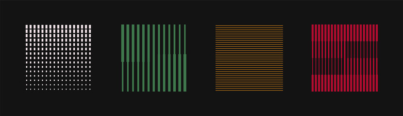 Universal trendy geometric shapes set