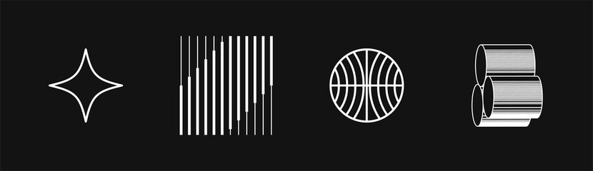 Universal trendy geometric shapes set