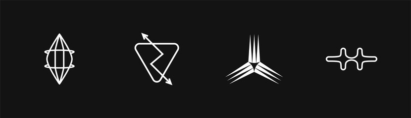 Obraz premium Universal trendy geometric shapes set