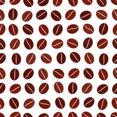 Seamless pattern coffee beans vector illustration