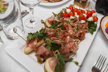 a meat snack on the table