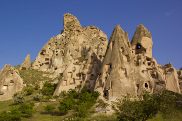 Fototapeta na wymiar beautiful view of uchisar in cappadocia , Turkey