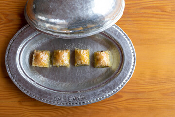 baklava and künefe Turkish traditional desserts food